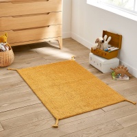 Ковер Детский однотонный из хлопка Hiro 80 x 130 см желтый LA REDOUTE INTERIEURS  фото, kupilegko.ru